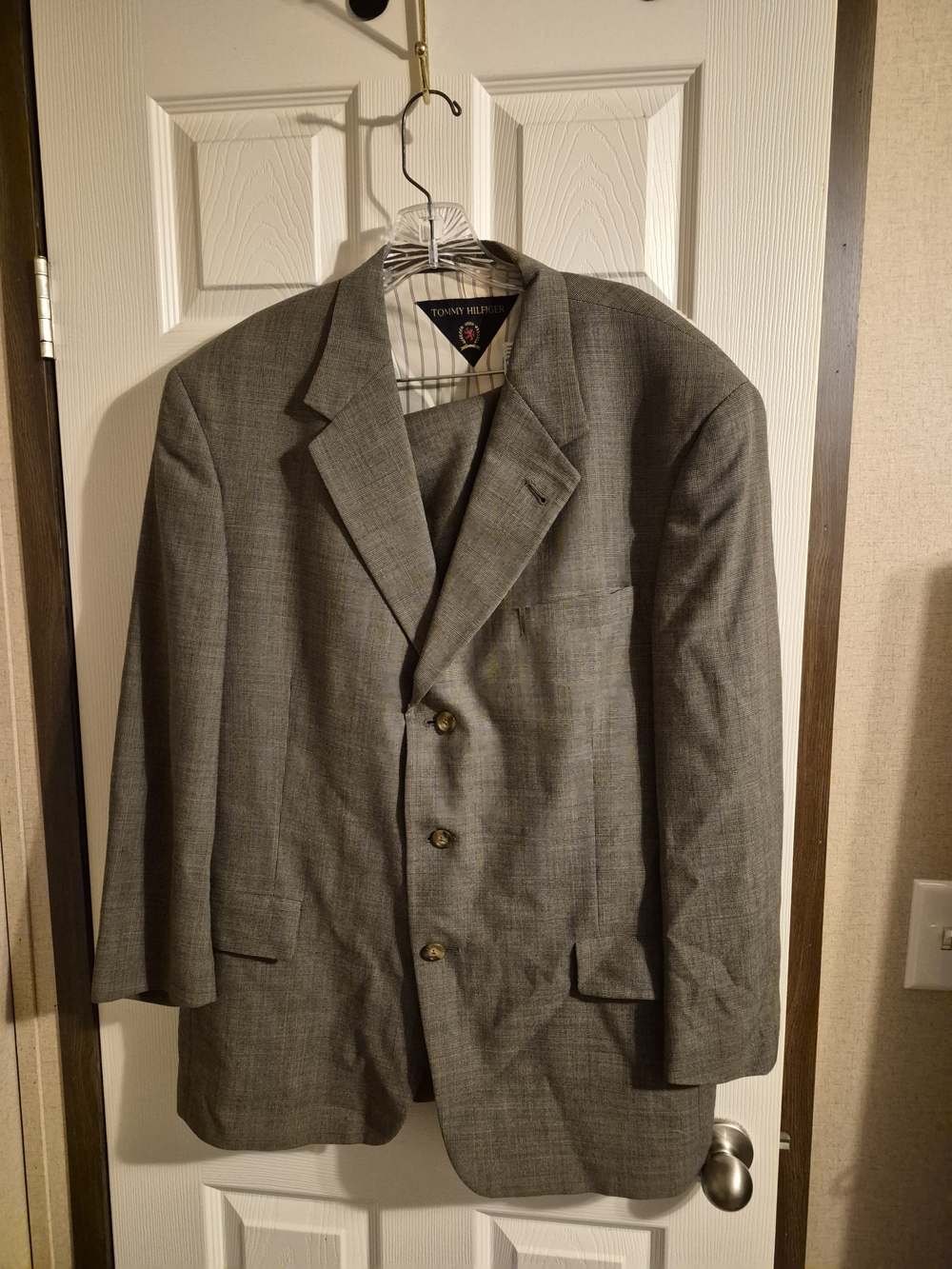 Tommy Hilfiger Gray Men's Three-Button Suit Jacket